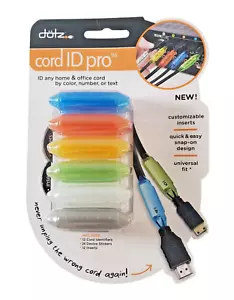 Dotz Cord ID Pro Cord & Cable Identification System 12 Count Assorted Colors - Picture 1 of 2