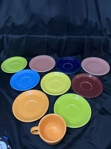 Fiestaware Lot Vintage Homer Laughlin 6” Plates X 9 Plus 1 Mug - Picture 1 of 15