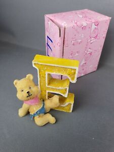 Alphabet Letters 'E' - Porcelain Teddy Bears - Colourful - 2.5" - New - Free P&P