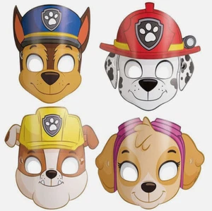 Paw Patrol Happy Birthday Party MASKEN 8 Stück Gastgeschenke Hunde Welpen Skye Chase Marshal - Bild 1 von 2