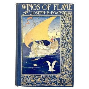 Vtg Wings Of Flame Everyday Fables Joseph Egan 1929 Illustrated Fantasy Book HC - Picture 1 of 12