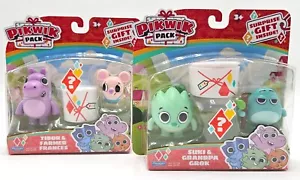 Lot Of 2 New Pikwik Pack Suki with Grandpa Grok and Tibor with Farmer Kids Toys - Picture 1 of 4