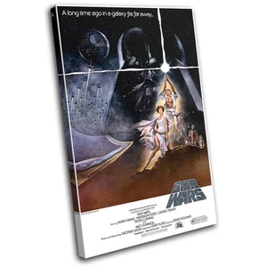 Star Wars Vintage Movie Greats SINGLE CANVAS WALL ART Picture Print - Picture 1 of 1