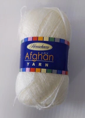 Herrschners 2-Ply Afghan Yarn 1 Skein of White #0001 New 2oz/220yds - Image 1 of 2