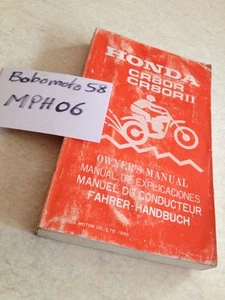 Manuel propriétaire Honda CR80R CR80 R CR 80 CR80RII cross édition 1985 - Imagen 1 de 11