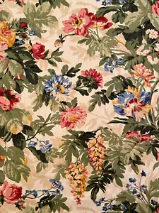 P KAUFMANN Bold Floral FABRIC 3 yds x 56" Wisteria TROPICAL Upholstery Stripe - Picture 1 of 8