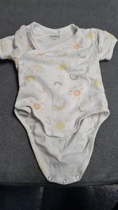 Weißer kurzarm Body Wickelbody Größe 62/68 (Topomini Ernsting's Family) - Bild 1 von 1