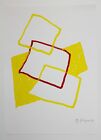 Watercolor Gudrun Piper Serial Constructive Yellow Red Signed Dated 2014
