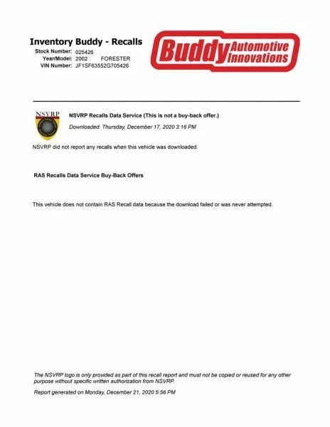 FORESTER  2002 Hood Strut 223752 - Изображение 1 из 1