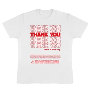NWT NEW White "Thank You" Tee Shirt Supreme Off-White Rag & Bone All Sizes S-3XL - Picture 1 of 2