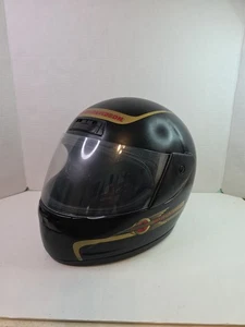Harley Davidson Snell Schwarz Gold Streifen Wing Integralhelm Motorradhelm Größe M - Bild 1 von 24