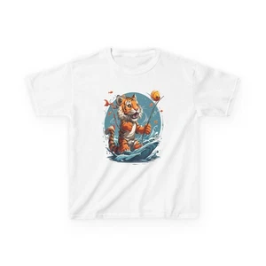 Playful Tiger Kids Tee - Cute Animal Shirt for Fun Adventures, Birthday [...] - Picture 1 of 21
