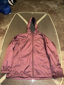 Columbia Men’s Jacket Coat 2XL Rain Jacket Omni-tech Red Windbreaker Hooded - Picture 1 of 6