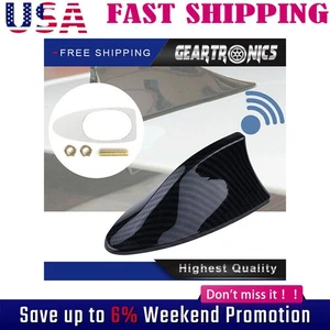 Carbon Fiber Shark Fin Roof Antenna Car AUTO Aerial FM/AM Radio Signal! - Picture 1 of 12