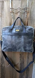 Hydestyle London grau abgenutztes Leder Messenger Laptoptasche groß sehr gut C - Bild 1 von 12