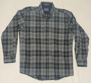 Pendleton 90S 100 % Wolle Hemd Drummond grau Tartan Herren Medium C3 - Bild 1 von 4