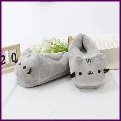 Zapatillas de gato de dibujos animados felpa invierno toboganes suaves muñeca interior anime zapatos de dormitorio Foto 1 de 4