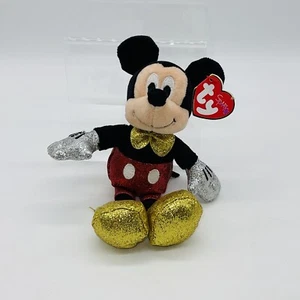 Ty Disney Sparkle MICKEY MOUSE (6 Inch) MINT with MINT TAGS - Plush Stuffed Toy - Picture 1 of 6