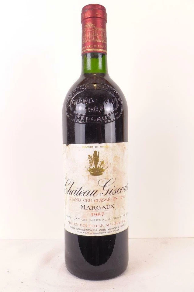  margaux château giscours grand cru classé (étiquette sale) rouge 1987 - Photo 1/1