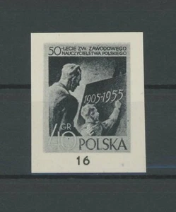 POLONIA IMPRESIÓN NEGRA 1958 ¡RARO!! ASOCIACIÓN DE MAESTROS NIÑO /m1934 - Imagen 1 de 1