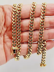 Catena maglia cubana semi massiccia oro giallo 10 carati* lunghezza 26,0" x 5,74 mm chiusura scatola - Foto 1 di 6
