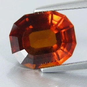 9.57Cts Fantastic Natural Hessonite Garnet Cushion Custom Cut Gemstone Ref-VIDEO - Picture 1 of 4