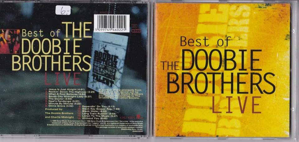 The Doobie Brothers ‎-Best Of The Doobie Brothers Live- CD Columbia / Legacy - Bild 1 von 1
