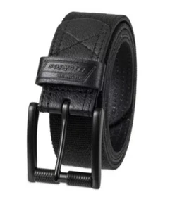 Dickies Herren Gr. 50-52 Schwarz Nylon Arbeitsgürtel mit Rollschnalle Lederbesatz - Bild 1 von 10