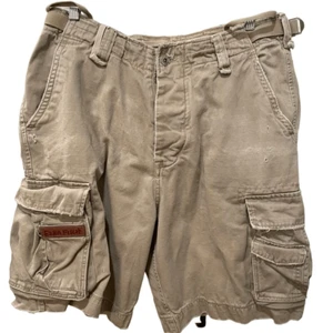Pantaloncini cargo uomo Ezra Fitch 34 beige paracadutista militare invecchiato aviotrasportato - Foto 1 di 16