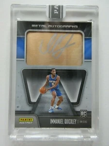 2020-21 Panini Instant NBA Metal Autographs Immanuel Quickley Rookie RC Auto 4/5 - Picture 1 of 4
