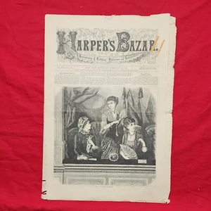Harpers Bazar 12 febbraio 1881 Ephemera - Foto 1 di 16