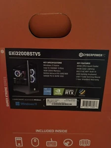 Cyberpower PC GXi3200BSTV5 Gaming PC Win 11 16GB DDR4 Memory NVIDIA GeForce RTX - Picture 1 of 6