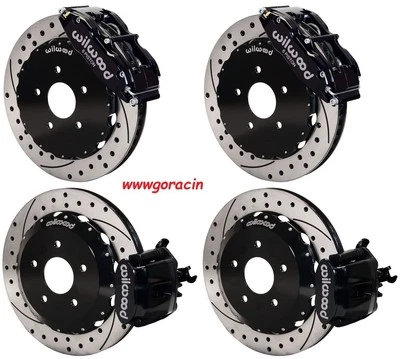 WILWOOD DISC BRAKE KIT,2000-2009 HONDA S2000,13" DRILLED ROTORS,Black Calipers - Image 1 of 4