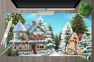 3D Pine Snowflake I54 Christmas Non-slip Desk Mat Keyboard Pad An - Picture 1 of 7