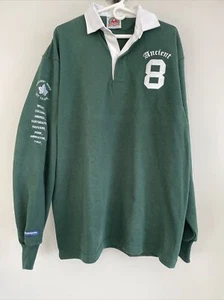 Barbarian Rugby Wear Ancient Eight Ivy League Rugby Shirt Green XXL 100% Cotton - Picture 1 of 10
