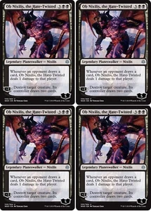 4x OB NIXILIS, THE HATE-TWISTED War of the Spark MTG Black Planeswalker Unc - Picture 1 of 1
