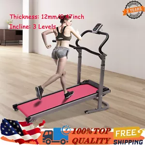 Folding Treadmill With Incline For Home Walking Machine Running Exercise 265LBS - Picture 1 of 24