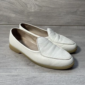 Baudoin & Lange Schuhe Damen Größe 4 (EU 37) Weiß Leder Slipper Flach Designer - Bild 1 von 7