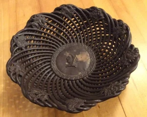 RAR Vintage CLT & Co geflochtener Gitterkorb Keramik Schale Schüssel alt C L T & Co OLT - Bild 1 von 11
