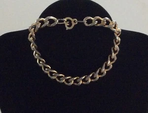 Vintage 2-Tone Cuban Link Bracelet with Heart Clasp *RARE FIND* - Picture 1 of 6