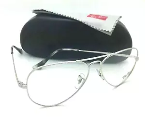 Ray-Ban Aviator Metal II Reading Glasses RB 6489 2501 58-14 Silver Frame Readers - Picture 1 of 8