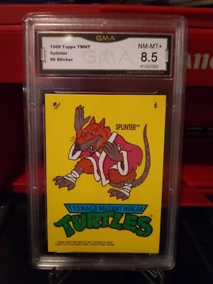 1989 Topps Teenage Mutant Ninja Turtles TMNT #6 MASTER SPLINTER Graded GMA 8.5 - Image 1 of 2