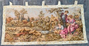 Vintage Tapestry,Pictorial French Tapestry Medieval Tapestry Home Decor 1.5x3 ft - Picture 1 of 6