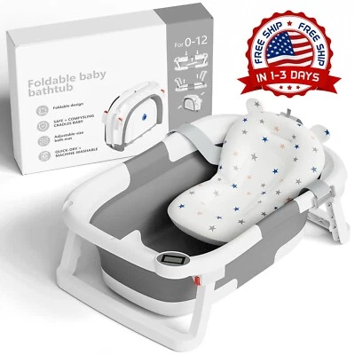 Bañera Para Bebe Recien Nacido Tina Ducha Plegable Infantil Facil Almacenamiento Foto 1 de 4