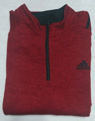 ADIDAS GOLF - 1/4 ZÍPER - Manga Longa - Marrom - Forro de Lã - Pulôver Masculino 2XL  - Imagem 1 de 4