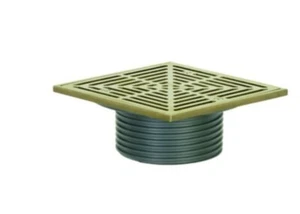 Sioux Chief 4 in. Floor Drain with Square Nickel Bronze Strainer - Picture 1 of 6