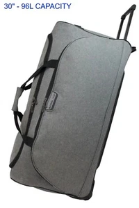 XL 30" Wheeled Sports Travel Holdall Luggage Cargo Weekend Business Bag Case 96L - Picture 1 of 9