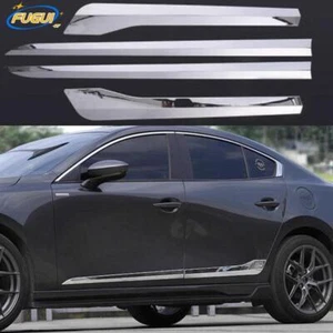 For 2020-2024 Mazda 3 Sedan ABS Chrome Side Door Body Guard Molding Cover Trim - Imagen 1 de 8