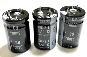 4X -3300uF @ 63V (85°) 22.5X35 - (NICHICON LLS) TAPA ELECTROLÍTICA - AMORTIGUADOR #195 - Imagen 1 de 3