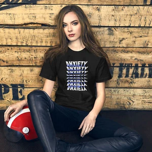 Anxiety Word Flip Stressed Out Mental Health Unisex t-shirt Made in USA - Picture 1 of 7